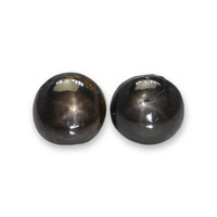 1.06&nbsp;Ct.Tw.Total Carat Weight Black Star Sapphire Pair from Ceylon (Sri Lanka) Video