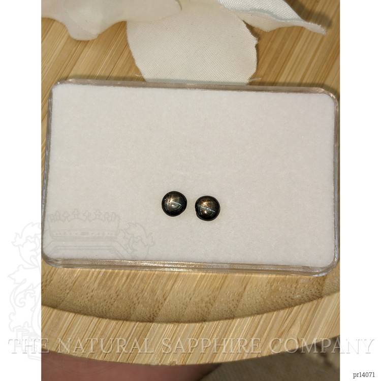 1.06 Ct.Tw. Black Star Sapphire Pair from Ceylon (Sri Lanka)