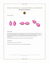 19.31&nbsp;Ct.Tw.Total Carat Weight Pink Cabochon Tourmaline Pair from Mozambique Appraisal