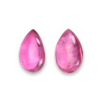 19.31 Ct.Tw.Total Carat Weight Pink Cabochon Tourmaline Pair from Mozambique Video