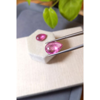 19.31 Ct.Tw.Total Carat Weight Pink Cabochon Tourmaline Pair from Mozambique Life Style