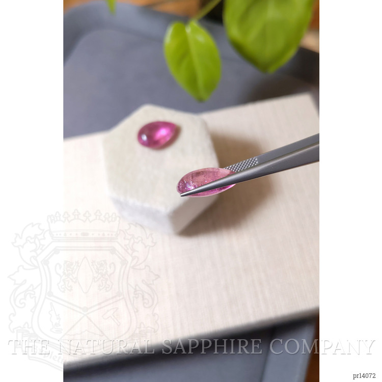 19.31 Ct.Tw. Pink Cabochon Tourmaline Pair from Mozambique