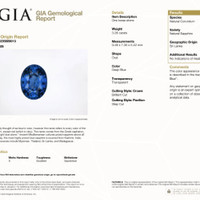 6.03 Ct.Tw.Total Carat Weight Blue Sapphire Pair from Ceylon (Sri Lanka) Scan Report