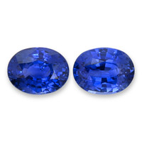 6.03&nbsp;Ct.Tw.Total Carat Weight Blue Sapphire Pair from Ceylon (Sri Lanka) Video