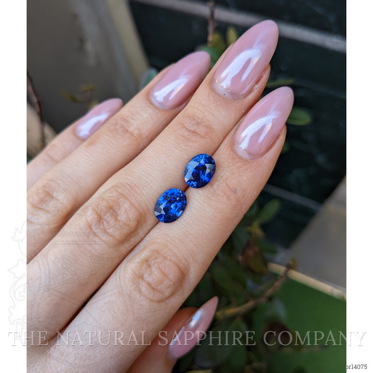 6.03 Ct.Tw. Blue Sapphire Pair from Ceylon (Sri Lanka)