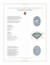 6.03 Ct.Tw.Total Carat Weight Blue Sapphire Pair from Ceylon (Sri Lanka) 3 D Scan Report