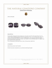 4.05 Ct.Tw.Total Carat Weight Purplish Grey Spinel Pair from Burma (Myanmar) Appraisal
