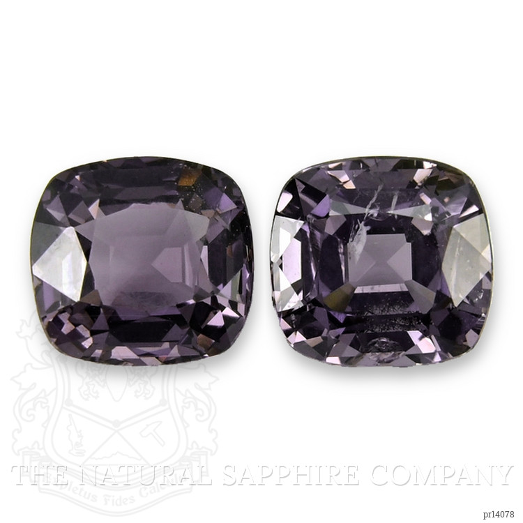 4.05 Ct.Tw. Purplish Grey Spinel Pair from Burma (Myanmar)