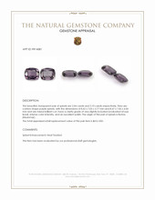 4.14 Ct.Tw.Total Carat Weight Purple Spinel Pair from Burma (Myanmar) Appraisal