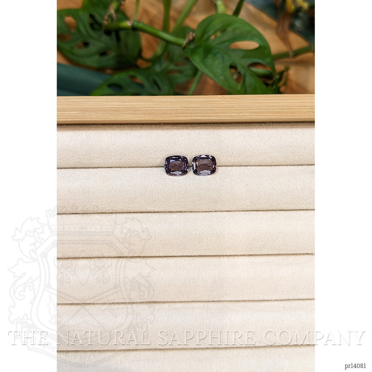 4.14 Ct.Tw. Purple Spinel Pair from Burma (Myanmar)
