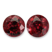 0.60&nbsp;Ct.Tw.Total Carat Weight Red Spinel Pair from Burma (Myanmar) Video