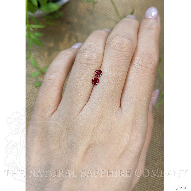 0.55 Ct.Tw. Purplish Red Spinel Pair from Burma (Myanmar)