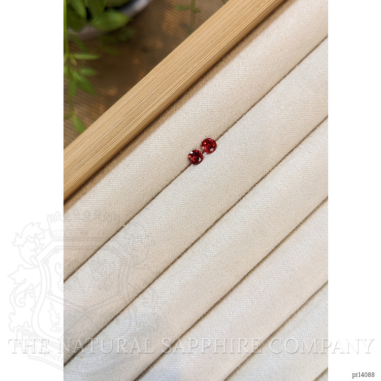 0.55 Ct.Tw. Red Spinel Pair from Burma (Myanmar)