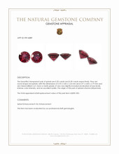 0.50&nbsp;Ct.Tw.Total Carat Weight Red Spinel Pair from Burma (Myanmar) Appraisal