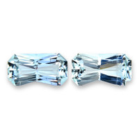 6.23 Ct.Tw.Total Carat Weight Blue Aquamarine Pair from Brazil Video
