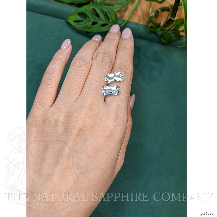 6.23 Ct.Tw. Blue Aquamarine Pair from Brazil