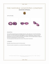3.20 Ct.Tw.Total Carat Weight Purplish Pink Rhodolite Garnet Pair from Ceylon (Sri Lanka) Appraisal