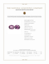 3.20 Ct.Tw.Total Carat Weight Purplish Pink Rhodolite Garnet Pair from Ceylon (Sri Lanka) Scan Report