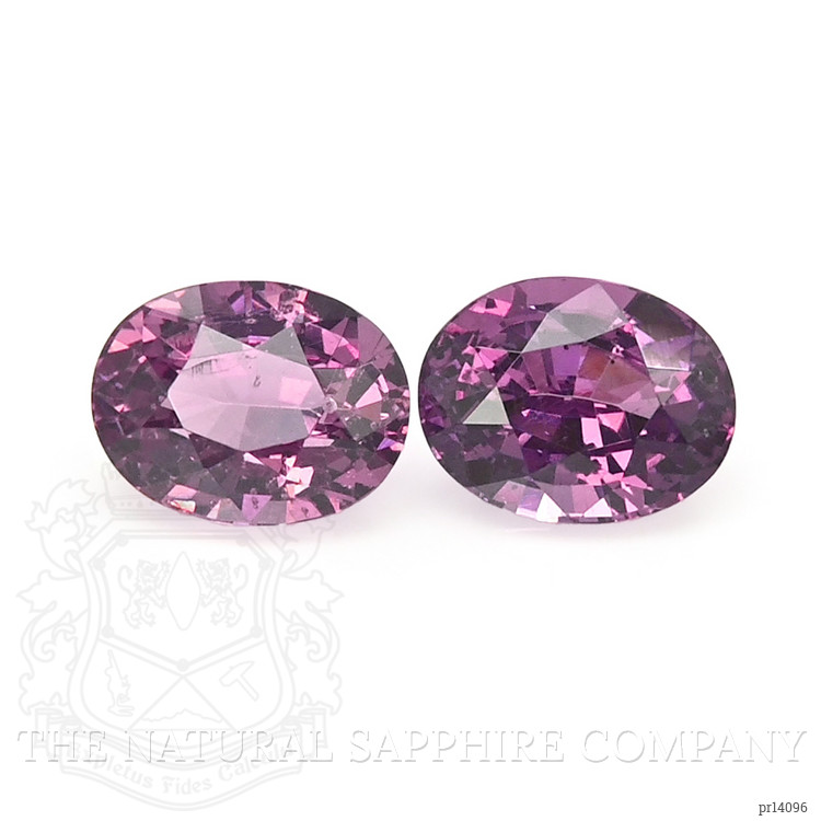 3.20 Ct.Tw. Purplish Pink Rhodolite Garnet Pair from Ceylon (Sri Lanka)