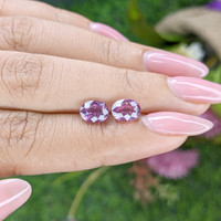 3.20&nbsp;Ct.Tw.Total Carat Weight Purplish Pink Rhodolite Garnet Pair from Ceylon (Sri Lanka) Life Style