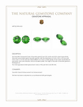 1.00 Ct.Tw.Total Carat Weight Tsavorite Garnet Pair from Madagascar Appraisal