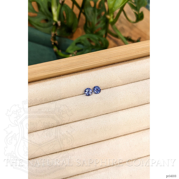 1.25 Ct.Tw. Blue Sapphire Pair from Ceylon (Sri Lanka)