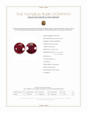 2.13 Ct.Tw.Total Carat Weight Ruby Pair from Mozambique Scan Report