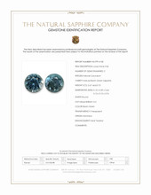1.40 Ct.Tw.Total Carat Weight Bluish Green Sapphire Pair from Montana Scan Report