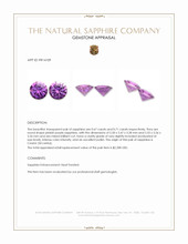 1.38&nbsp;Ct.Tw.Total Carat Weight Pinkish Purple Sapphire Pair from Ceylon (Sri Lanka) Appraisal