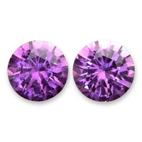1.38&nbsp;Ct.Tw.Total Carat Weight Pinkish Purple Sapphire Pair from Ceylon (Sri Lanka) Video