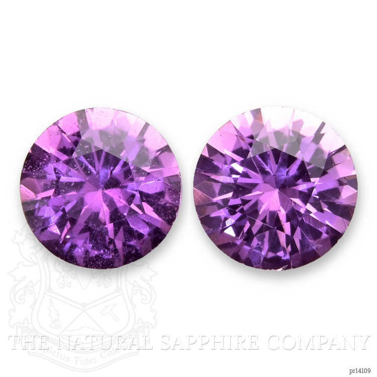 1.38 Ct.Tw. Pinkish Purple Sapphire Pair from Ceylon (Sri Lanka)