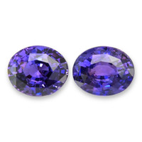 3.83&nbsp;Ct.Tw.Total Carat Weight Bluish Purple Sapphire Pair from Madagascar Video