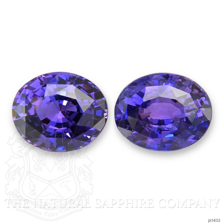 3.83 Ct.Tw. Bluish Purple Sapphire Pair from Madagascar