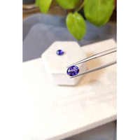 3.83&nbsp;Ct.Tw.Total Carat Weight Bluish Purple Sapphire Pair from Madagascar Life Style