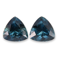 1.92 Ct.Tw.Total Carat Weight Greenish Blue Sapphire Pair from Montana Video