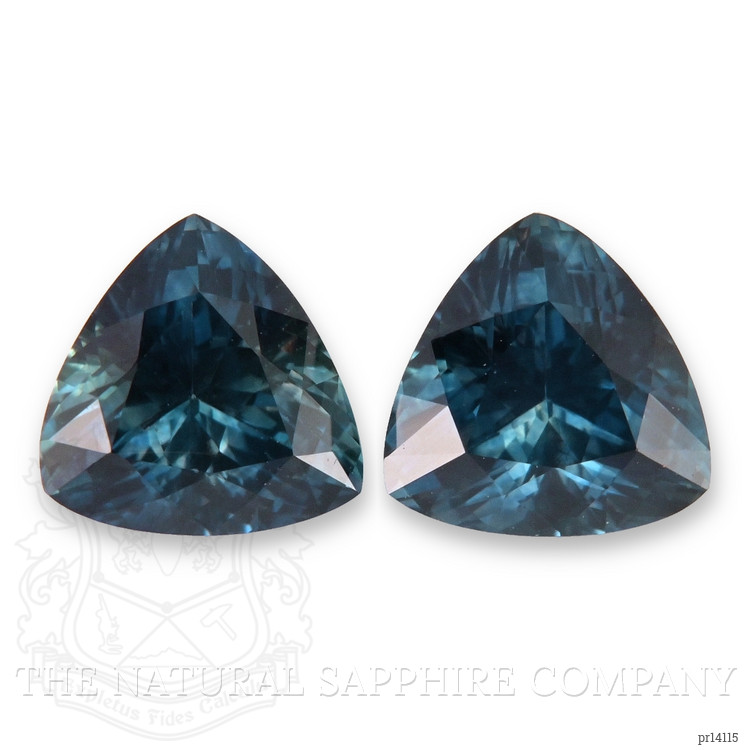 1.92 Ct.Tw. Greenish Blue Sapphire Pair from Montana