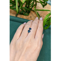 1.92 Ct.Tw.Total Carat Weight Greenish Blue Sapphire Pair from Montana Life Style