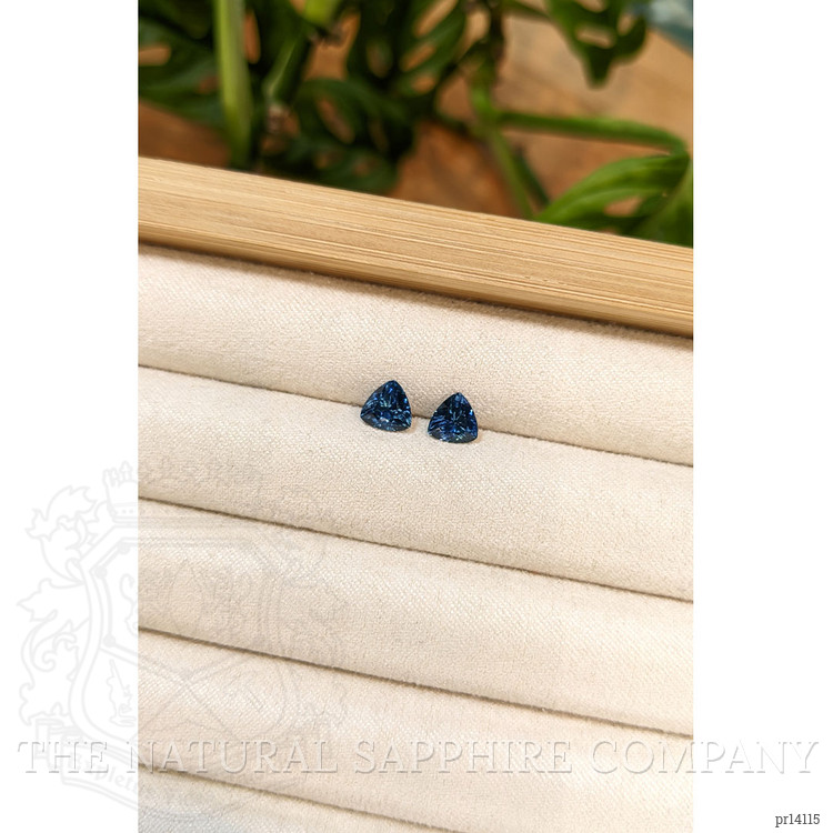 1.92 Ct.Tw. Greenish Blue Sapphire Pair from Montana
