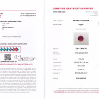 1.12&nbsp;Ct.Tw.Total Carat Weight Pinkish Red Ruby Pair from Mozambique Scan Report