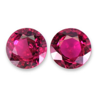 1.12&nbsp;Ct.Tw.Total Carat Weight Pinkish Red Ruby Pair from Mozambique Video