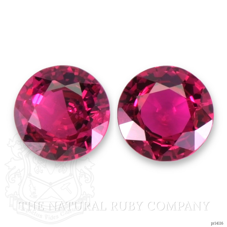 1.12 Ct.Tw. Pinkish Red Ruby Pair from Mozambique
