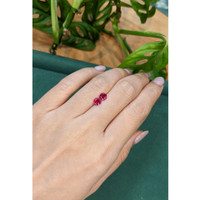 1.12 Ct.Tw.Total Carat Weight Pinkish Red Ruby Pair from Mozambique Life Style