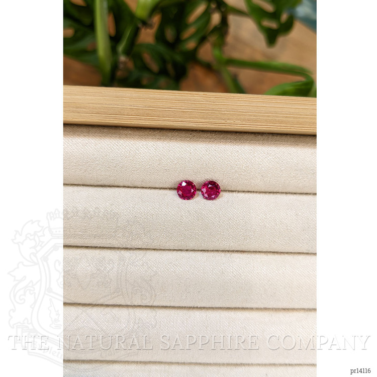1.12 Ct.Tw. Pinkish Red Ruby Pair from Mozambique