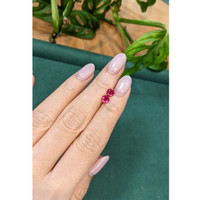 1.12 Ct.Tw.Total Carat Weight Pinkish Red Ruby Pair from Mozambique Life Style