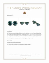 2.16&nbsp;Ct.Tw.Total Carat Weight Bluish Green Sapphire Pair from Montana Appraisal