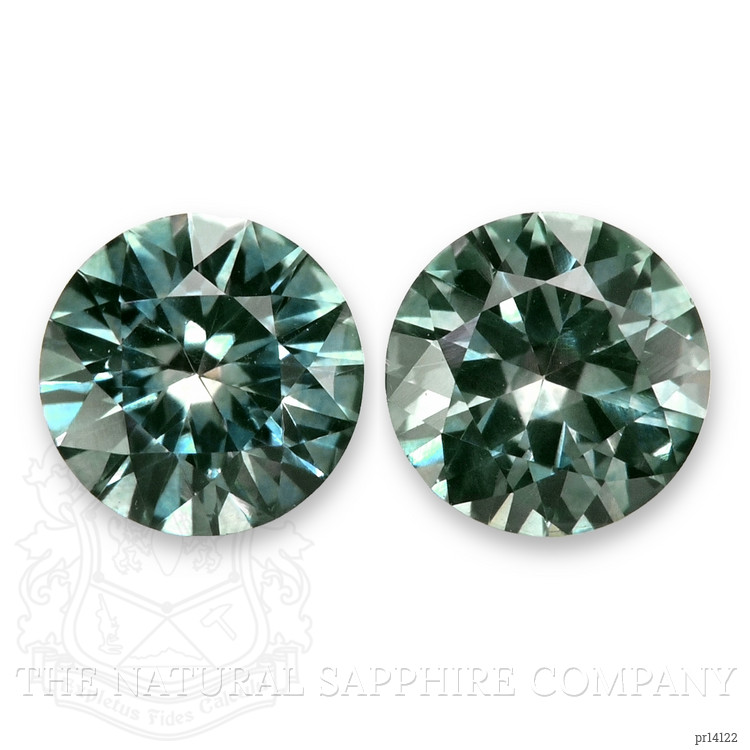 1.43 Ct.Tw. Bluish Green Sapphire Pair from Montana