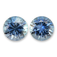 0.63 Ct.Tw.Total Carat Weight Greenish Blue Sapphire Pair from Montana Video