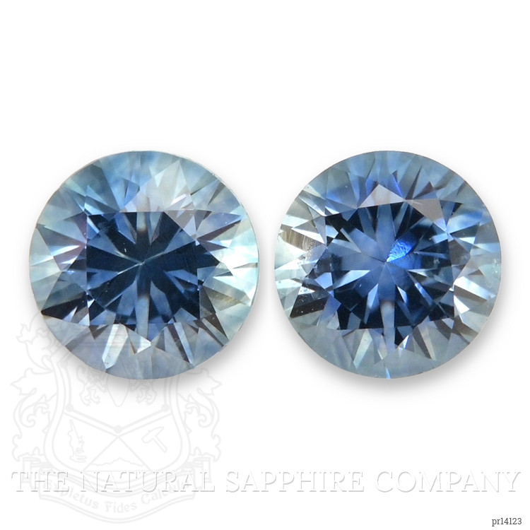 0.63 Ct.Tw. Greenish Blue Sapphire Pair from Montana