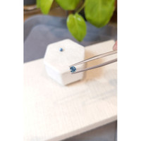 0.63 Ct.Tw.Total Carat Weight Greenish Blue Sapphire Pair from Montana Life Style