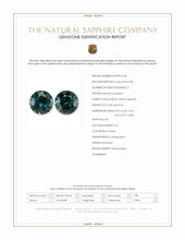 1.91 Ct.Tw.Total Carat Weight Bluish Green Sapphire Pair from Montana Scan Report